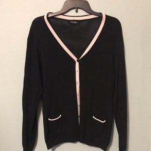 Large Black and White Lightweight Cardigan